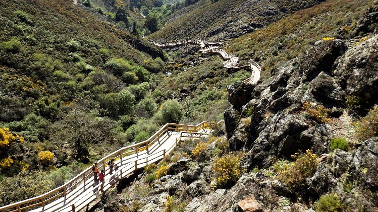 Boardwalk in Lousã Montain range Boardwalk in Lousã Montain range